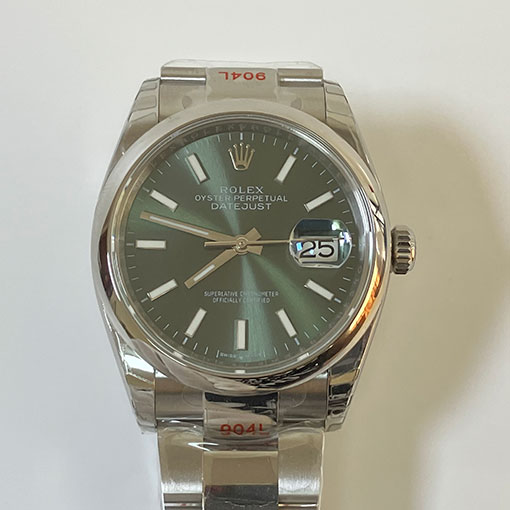 質感良好 ロレックス腕時計コピーの販売 M126200-0024デイトジャスト 36mm ミントグリーン Cal.3235ムーブメント搭載